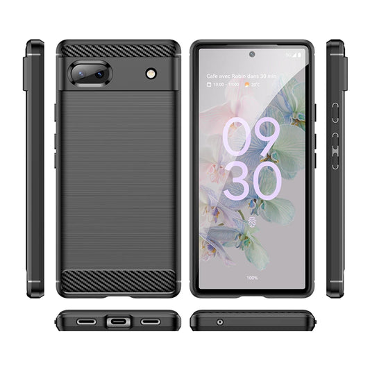 Maska za Google Pixel 6a, Techsuit, Karbon, Crna