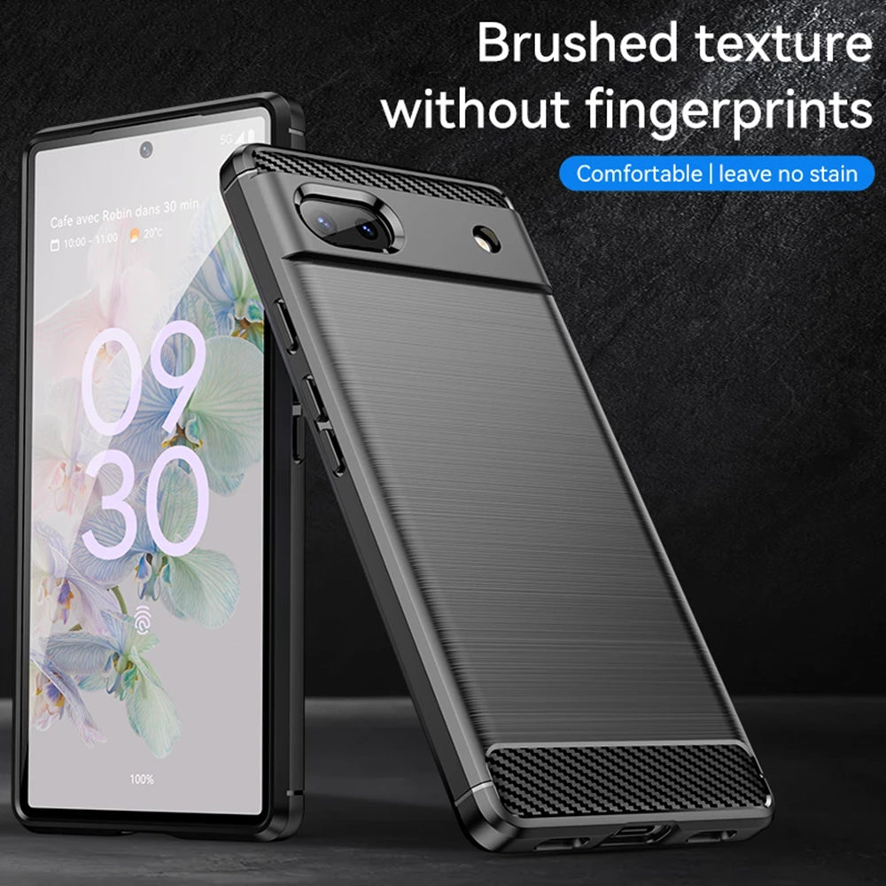 Maska za Google Pixel 6a, Techsuit, Karbon, Crna