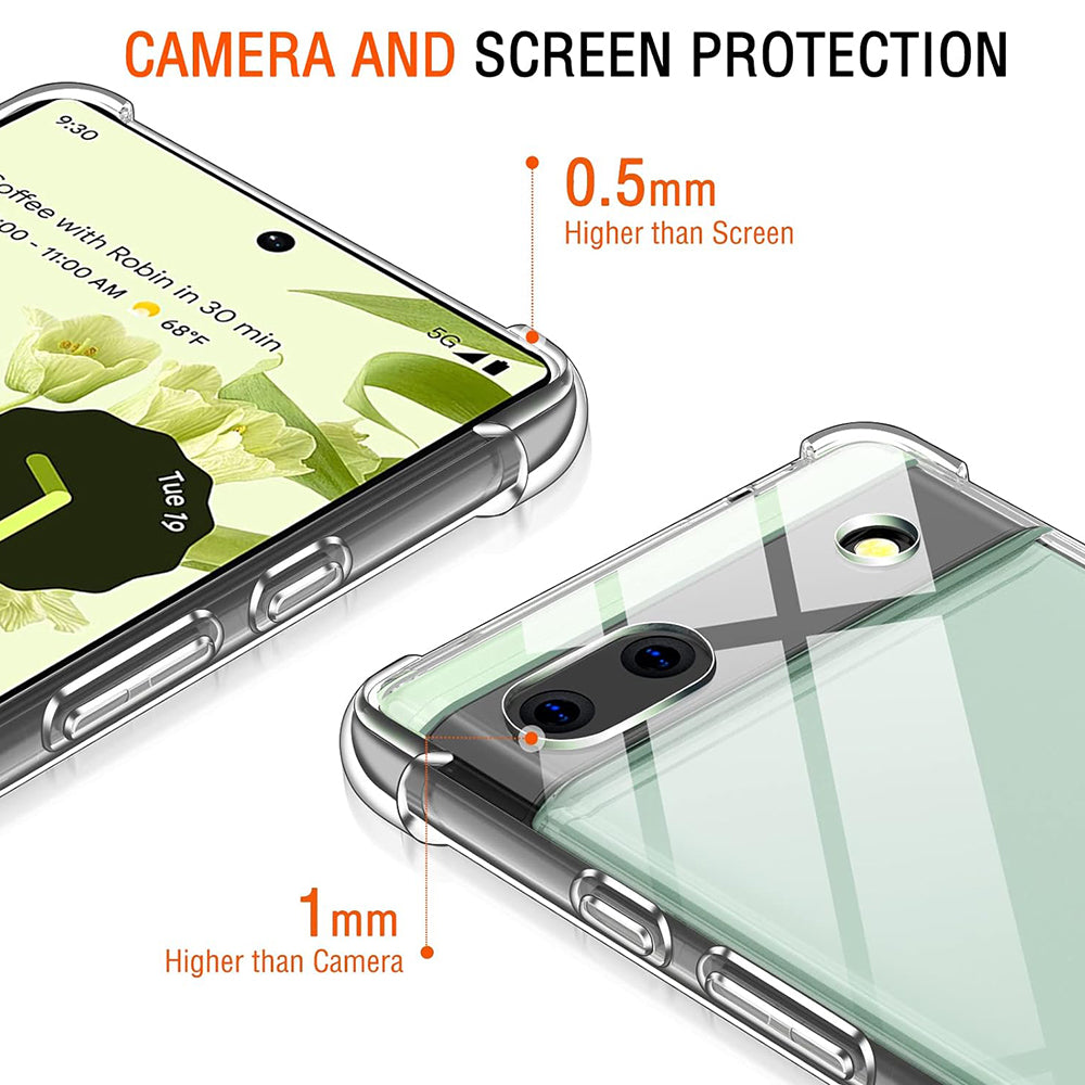 Maska za Google Pixel 6a, Techsuit, Shockproof Clear, Prozirna