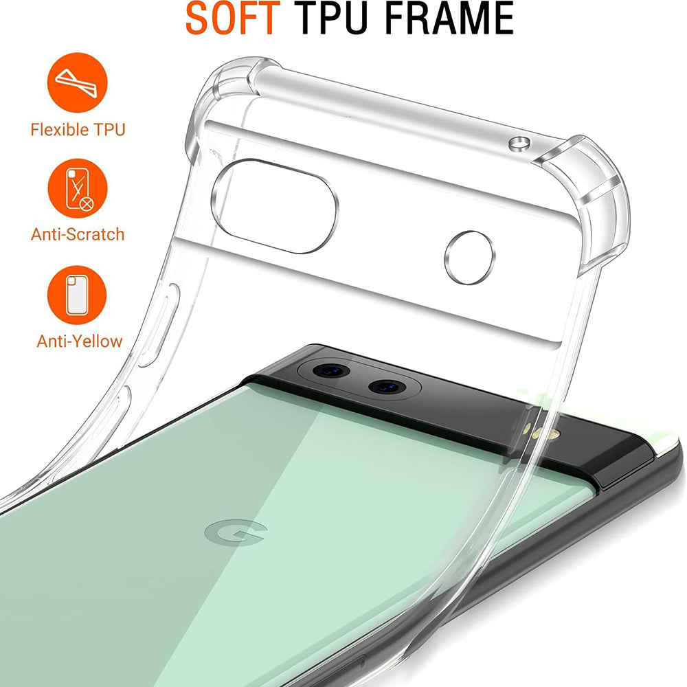 Maska za Google Pixel 6a, Techsuit, Shockproof Clear, Prozirna