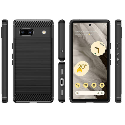 Maska za Google Pixel 7a, Techsuit, Karbon, Crna