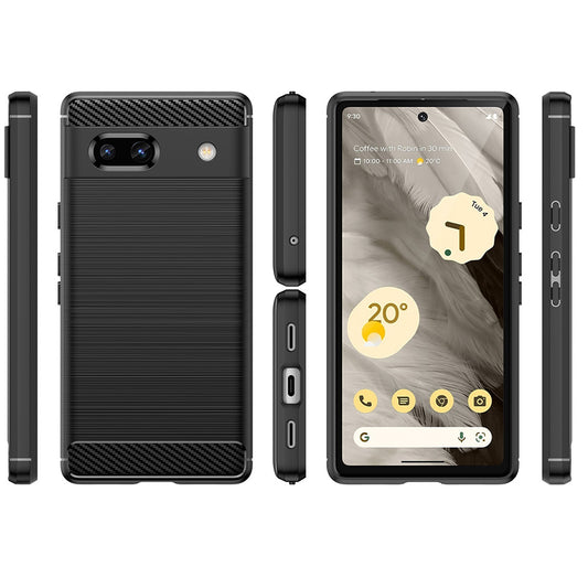 Maska za Google Pixel 7a, Techsuit, Karbon, Crna