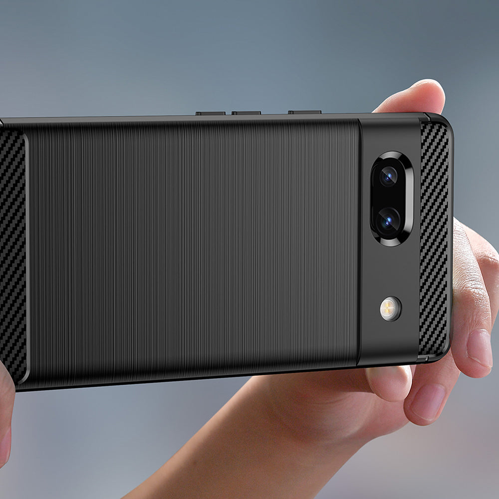 Maska za Google Pixel 7a, Techsuit, Karbon, Crna