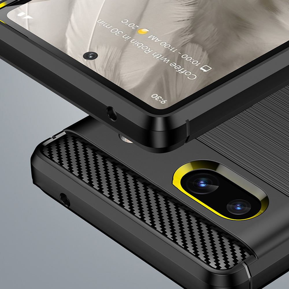 Maska za Google Pixel 7a, Techsuit, Karbon, Crna