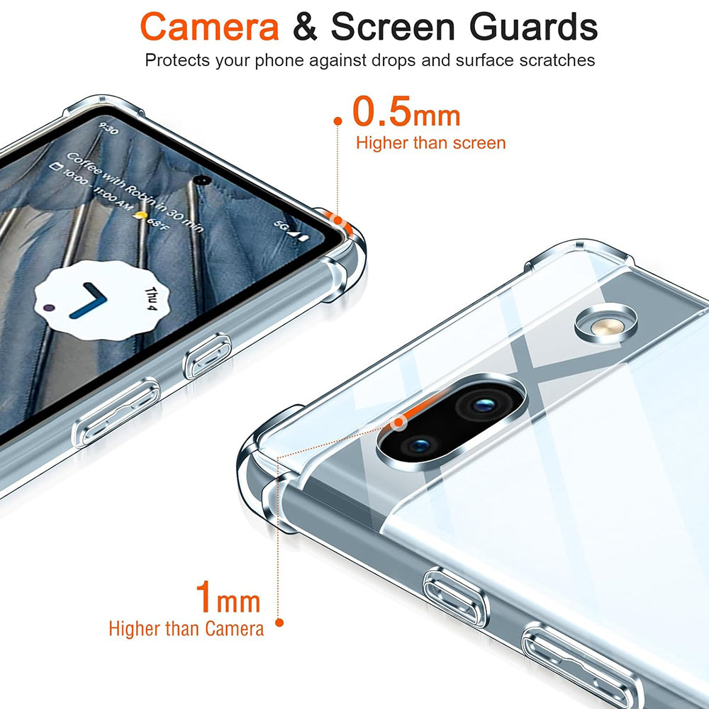 Maska za Google Pixel 7a, Techsuit, Shockproof Clear, Prozirna