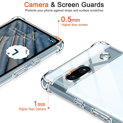 Maska za Google Pixel 7a, Techsuit, Shockproof Clear, Prozirna