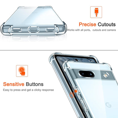 Maska za Google Pixel 7a, Techsuit, Shockproof Clear, Prozirna