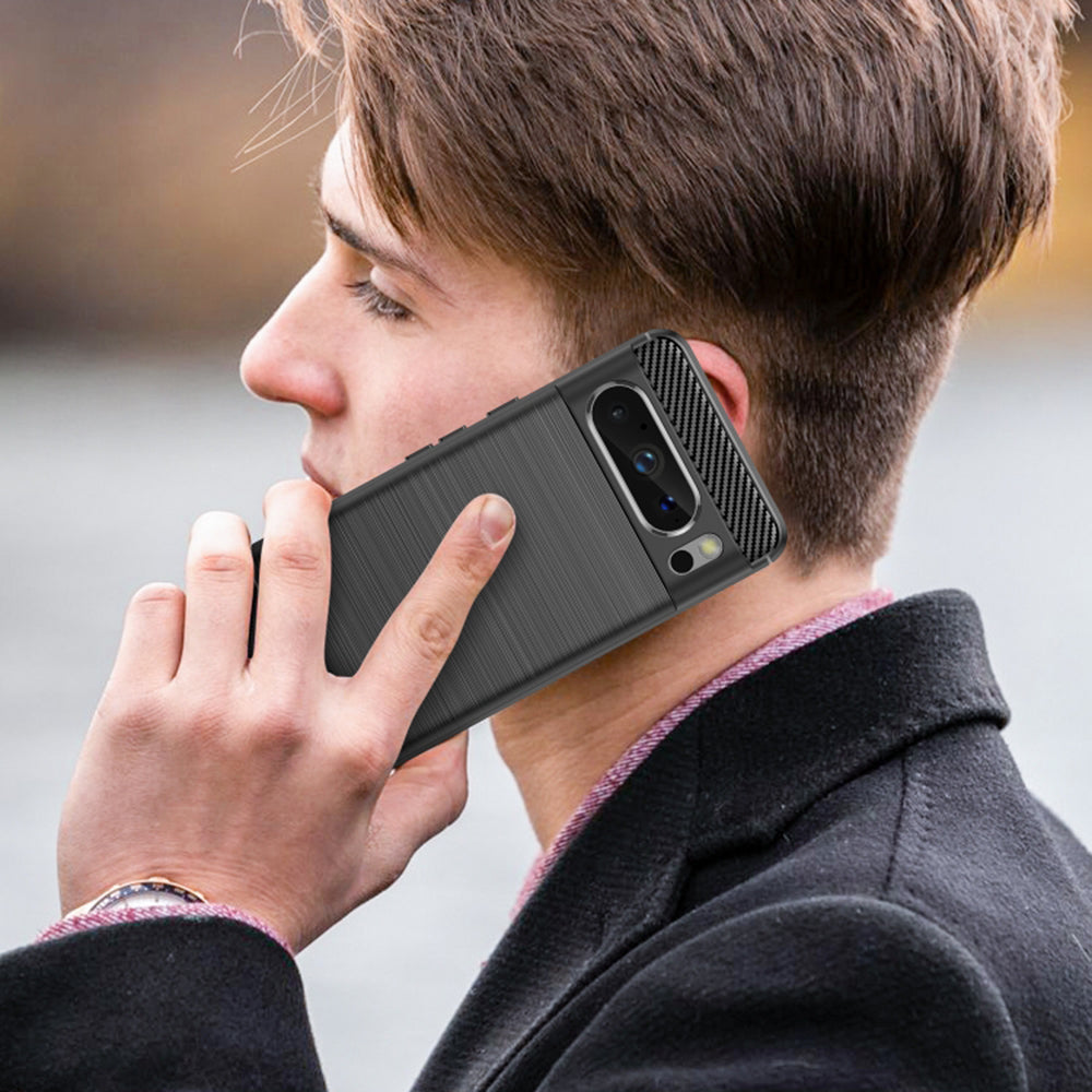 Maska za Google Pixel 8 Pro, Techsuit, Karbon, Crna