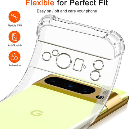 Maska za Google Pixel 8 Pro, Techsuit, Otporna na udarce, Prozirna