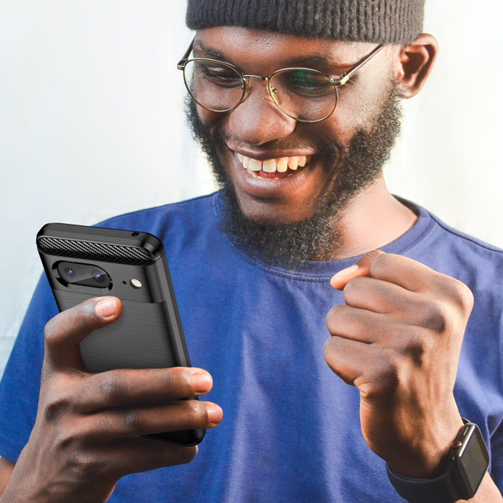 Maska za Google Pixel 8, Techsuit, Karbon, Crna