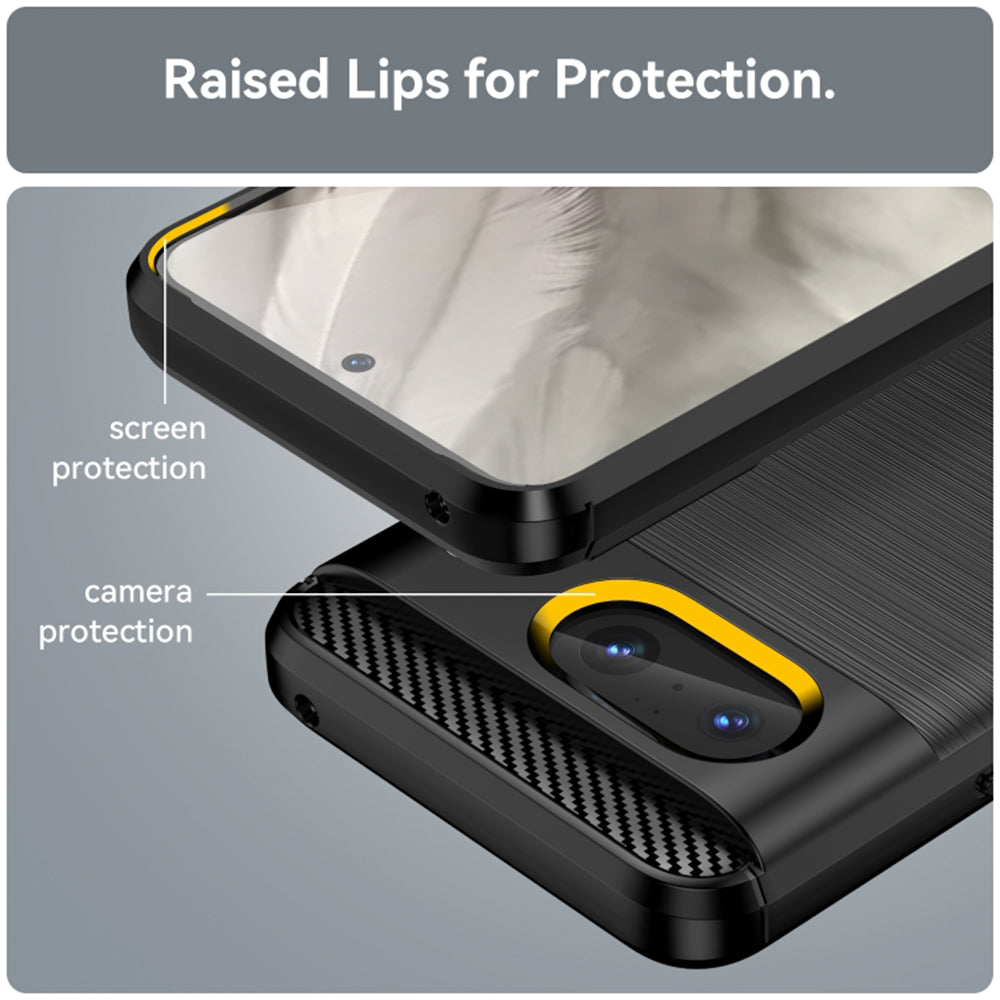 Maska za Google Pixel 8, Techsuit, Karbon, Crna