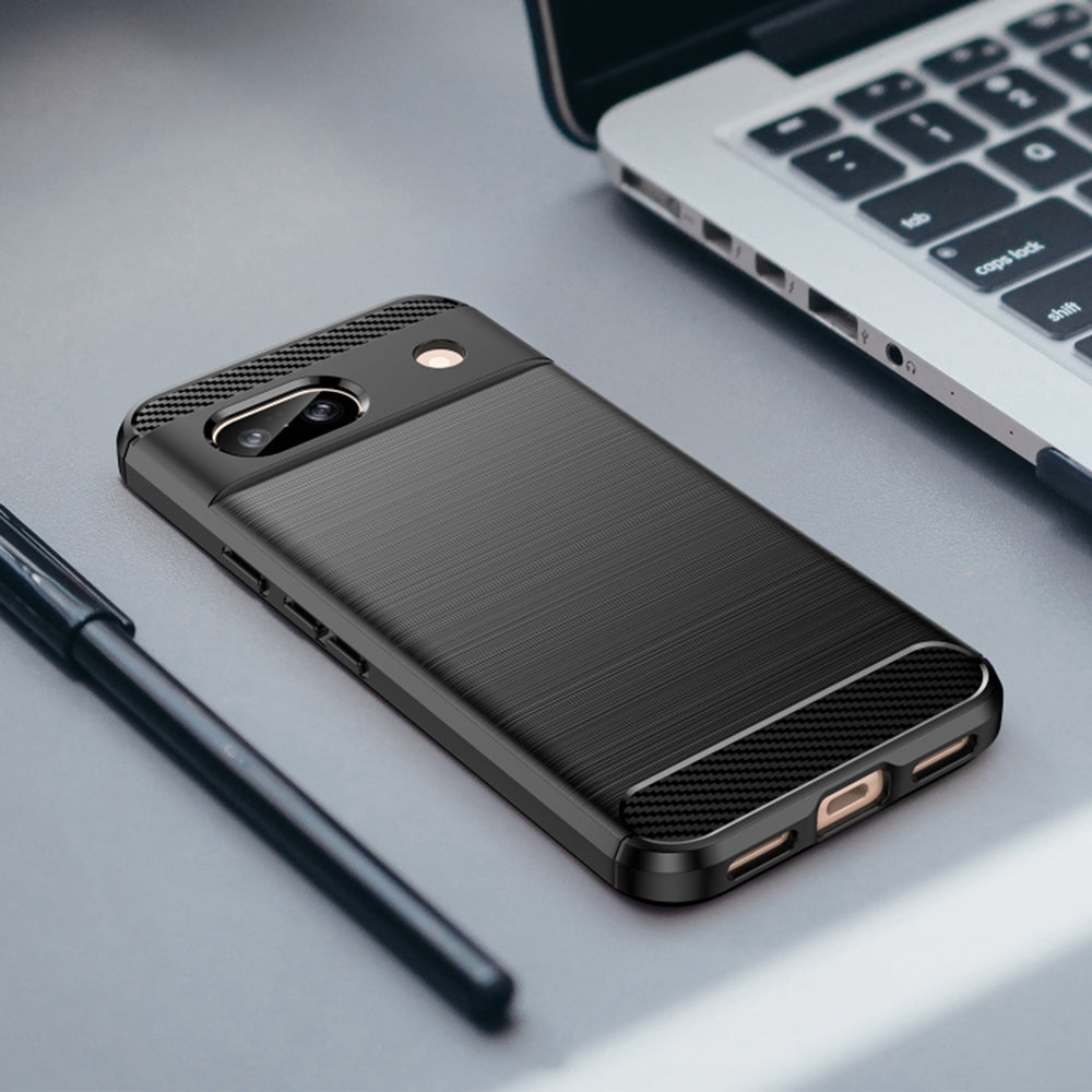Maska za Google Pixel 8a, Techsuit, Karbon, Crna