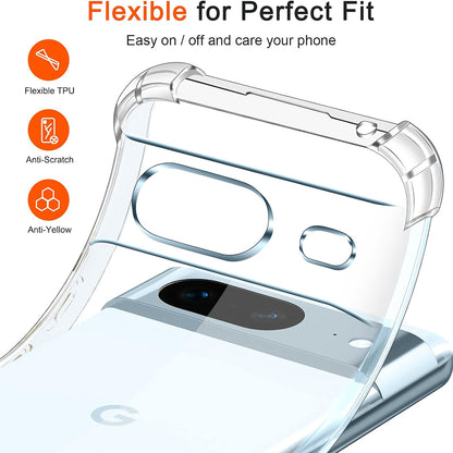 Maska za Google Pixel 8a, Techsuit, Shockproof Clear, Prozirna