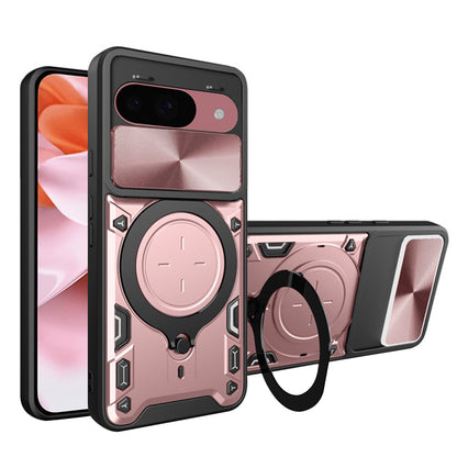 Maska za Google Pixel 9 / 9 Pro, Techsuit, CamGuard Pro, Ružičasto zlatna