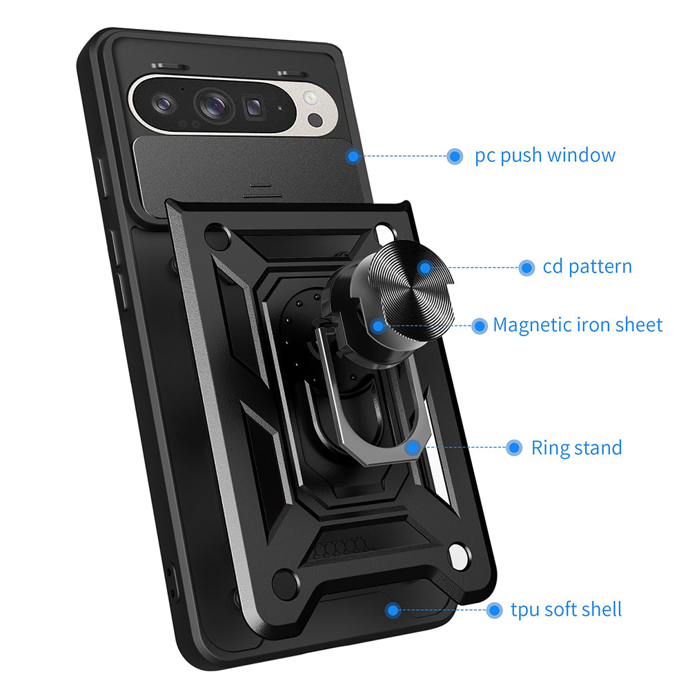 Maska za Google Pixel 9 / 9 Pro, Techsuit, CamShield, Roza