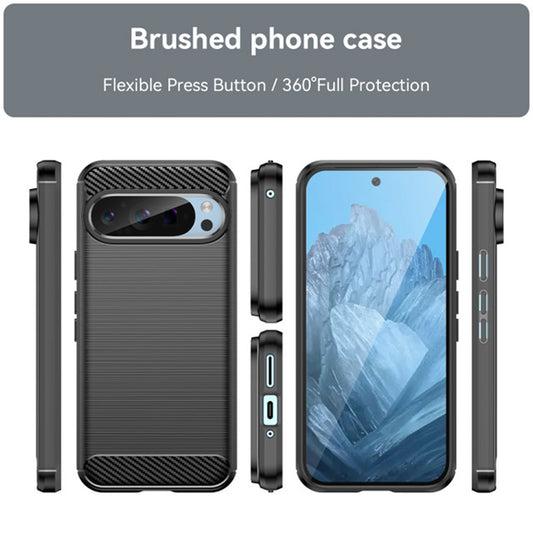 Maska za Google Pixel 9 / 9 Pro, Techsuit, Karbon, Crna