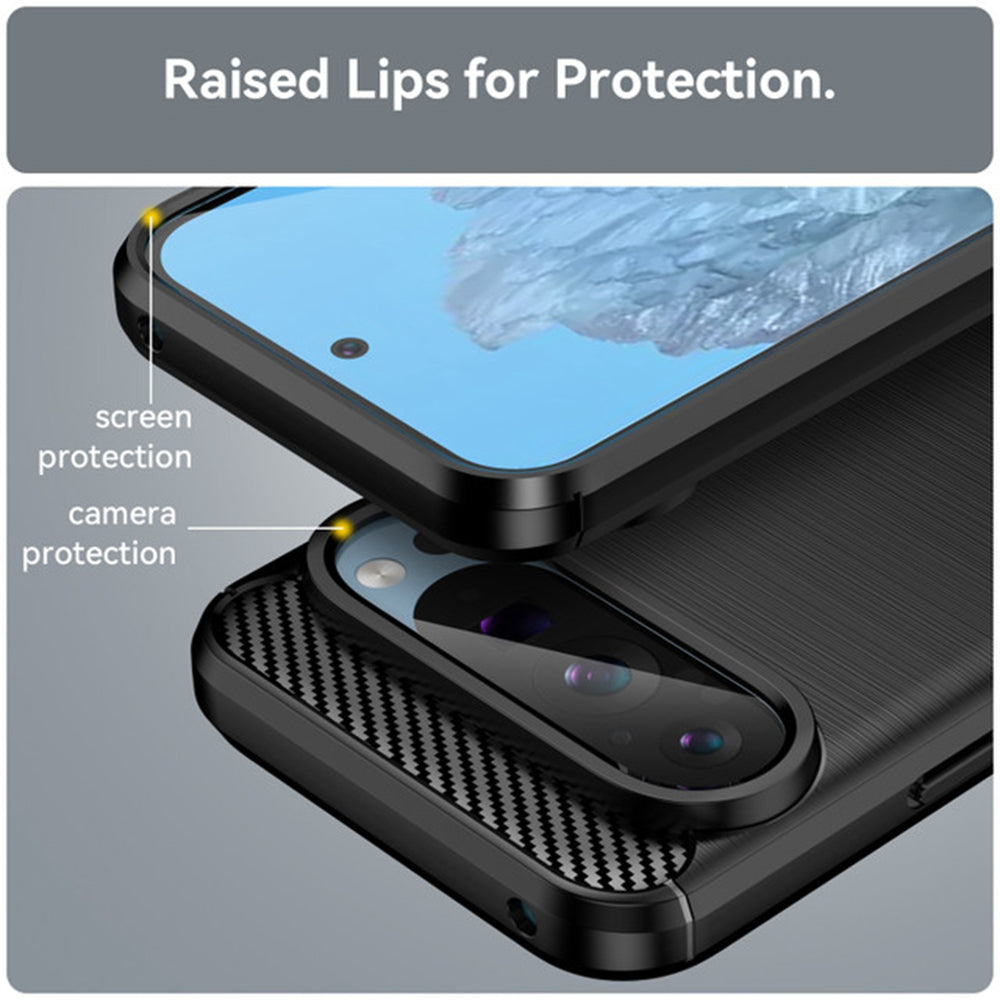 Maska za Google Pixel 9 / 9 Pro, Techsuit, Karbon, Crna