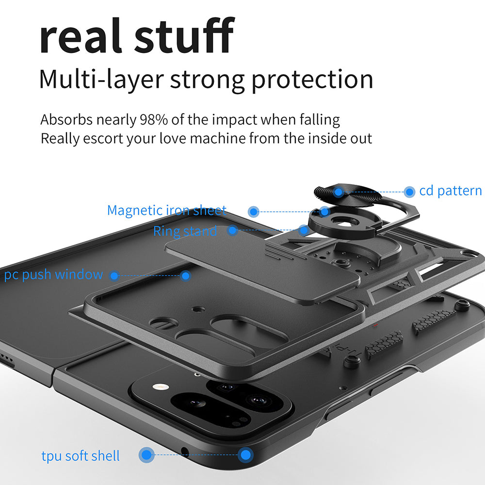 Futrola za Google Pixel 9 Pro Fold, Techsuit, CamShield, Roza