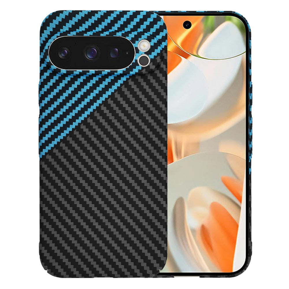 Maska za Google Pixel 9 Pro, Techsuit, Carbonite FiberShell, Crno Plava
