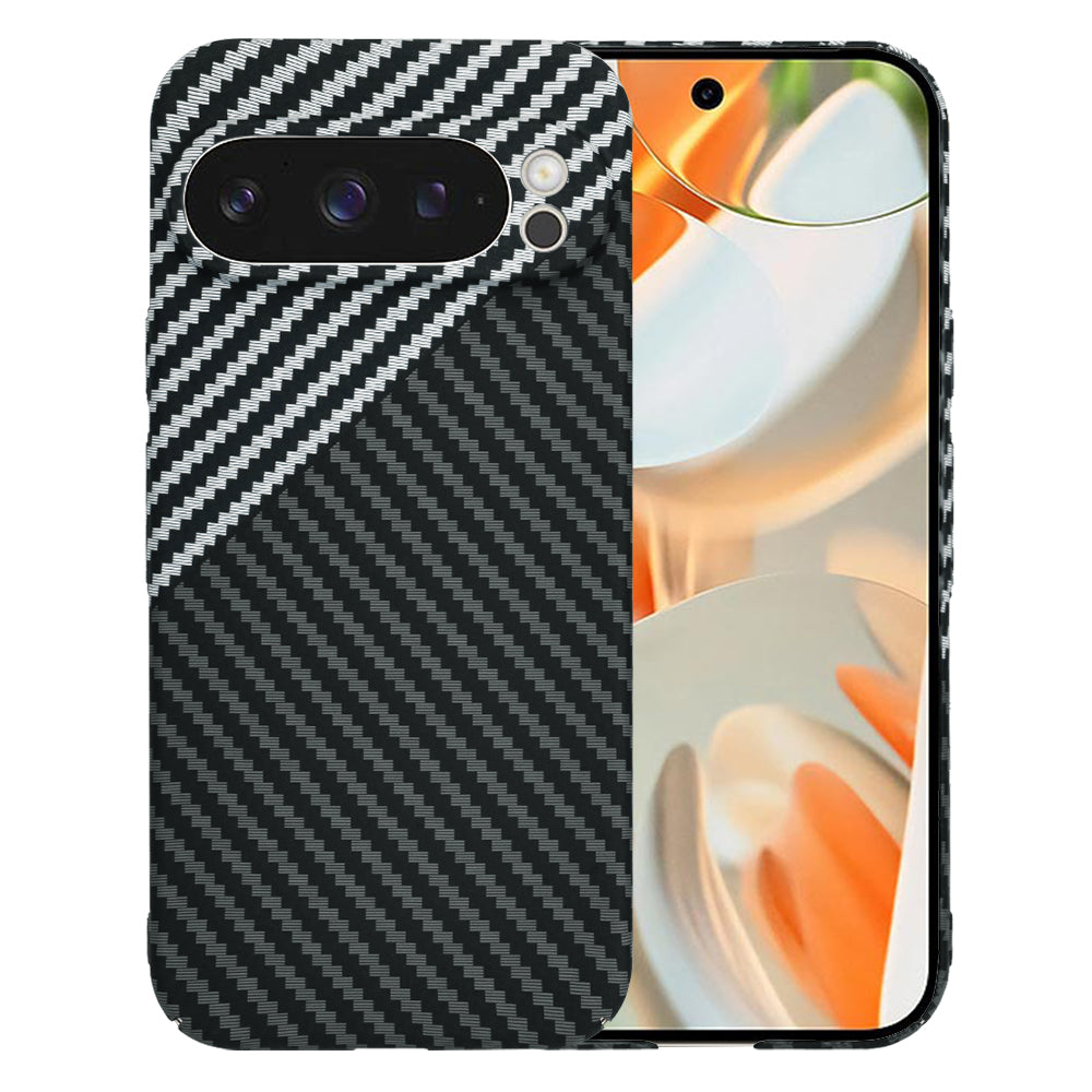 Maska za Google Pixel 9 Pro, Techsuit, Carbonite FiberShell, Crno Siva