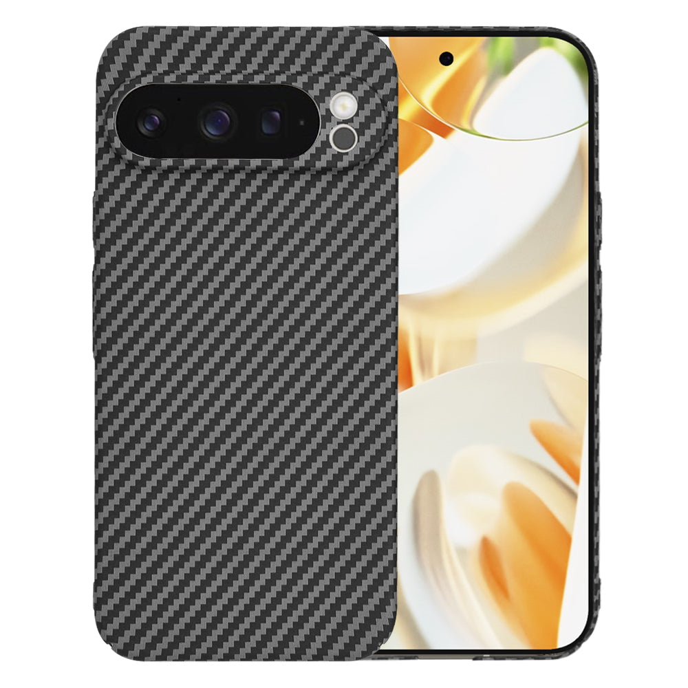 Maska za Google Pixel 9 Pro, Techsuit, Carbonite FiberShell, Crna