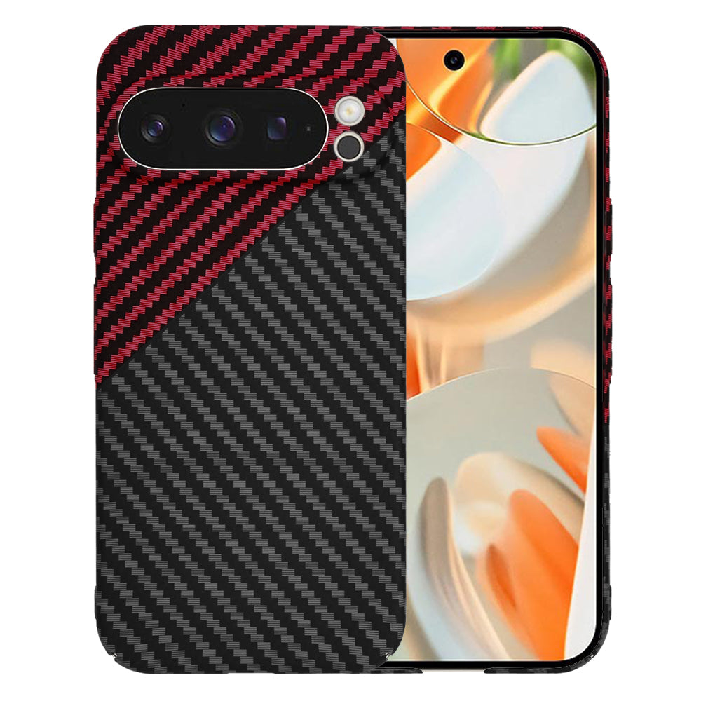 Maska za Google Pixel 9 Pro, Techsuit, Carbonite FiberShell, Crno Crvena