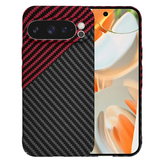 Maska za Google Pixel 9 Pro, Techsuit, Carbonite FiberShell, Crno Crvena