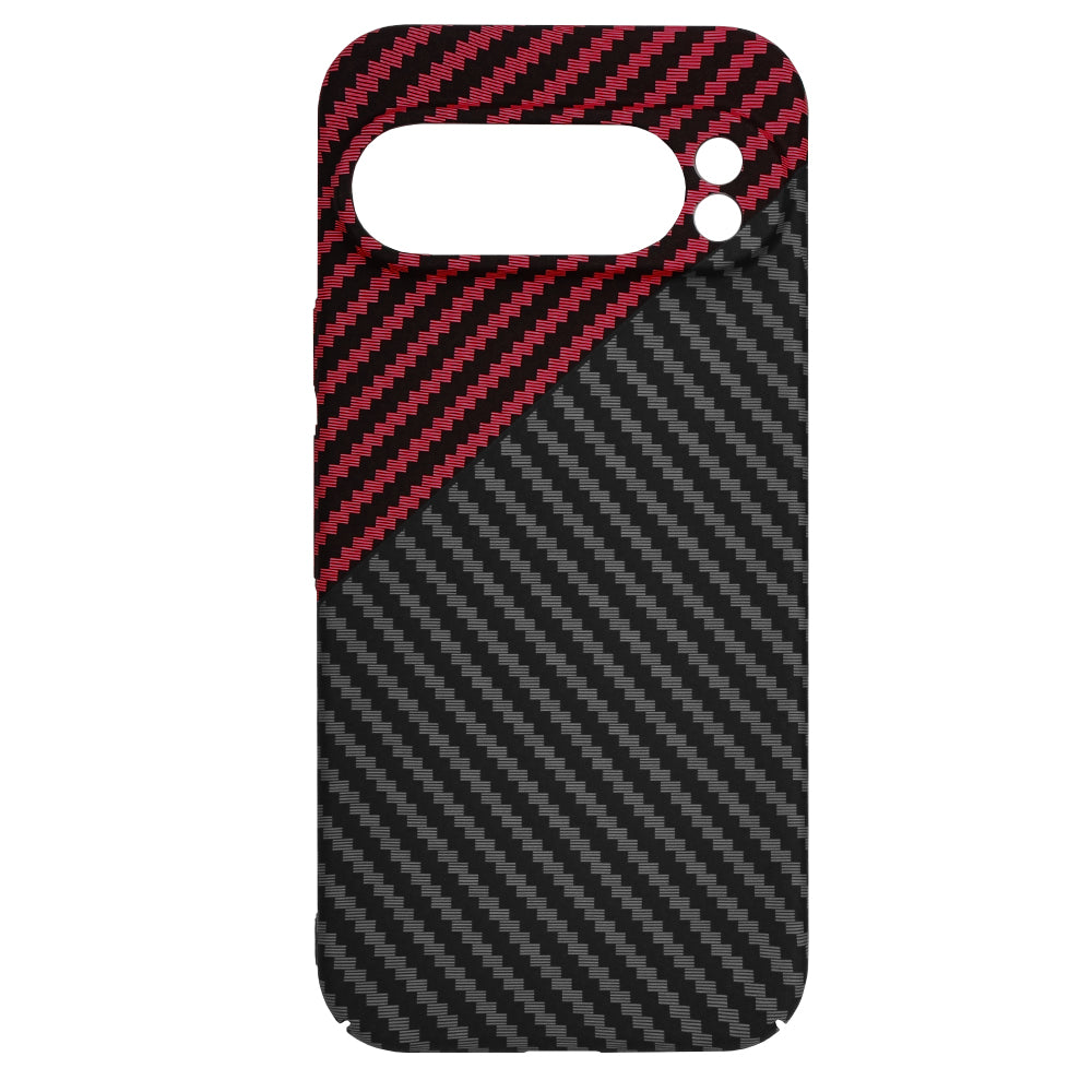 Maska za Google Pixel 9 Pro, Techsuit, Carbonite FiberShell, Crno Crvena