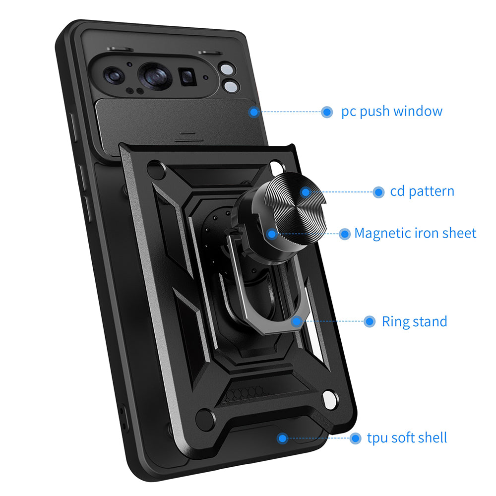 Maska za Google Pixel 9 Pro XL, Techsuit, CamShield, Crna