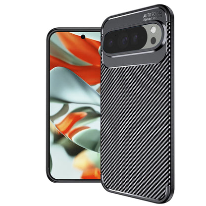 Maska za Google Pixel 9 Pro XL, Techsuit, CarbonFiber, Crna