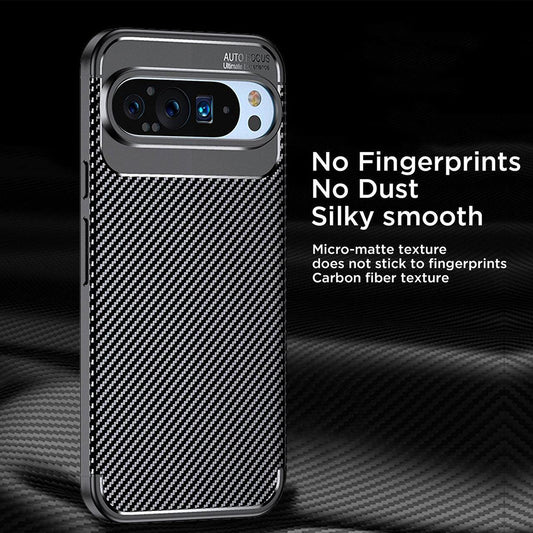Maska za Google Pixel 9 Pro XL, Techsuit, CarbonFiber, Crna
