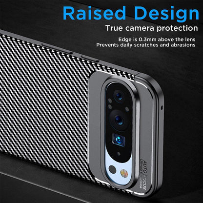 Maska za Google Pixel 9 Pro XL, Techsuit, CarbonFiber, Crna
