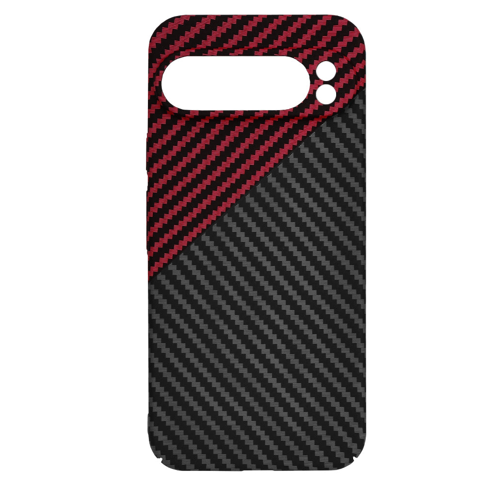 Maska za Google Pixel 9 Pro XL, Techsuit, Carbonite FiberShell, Crno Crvena