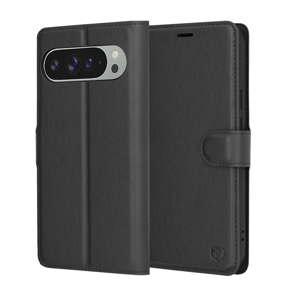 Futrola za Google Pixel 9 Pro XL, Techsuit, Leather Folio, Crna