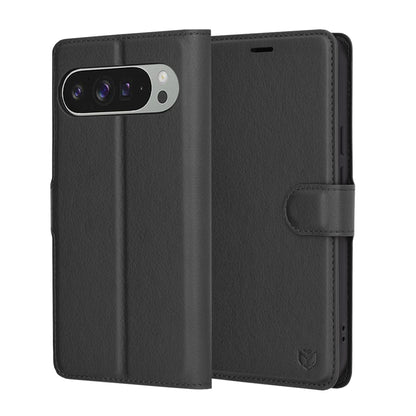 Futrola za Google Pixel 9 Pro XL, Techsuit, Leather Folio, Crna
