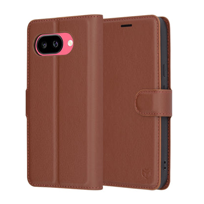 Futrola za Google Pixel 9a, Techsuit, Kožna Folio, Smeđa