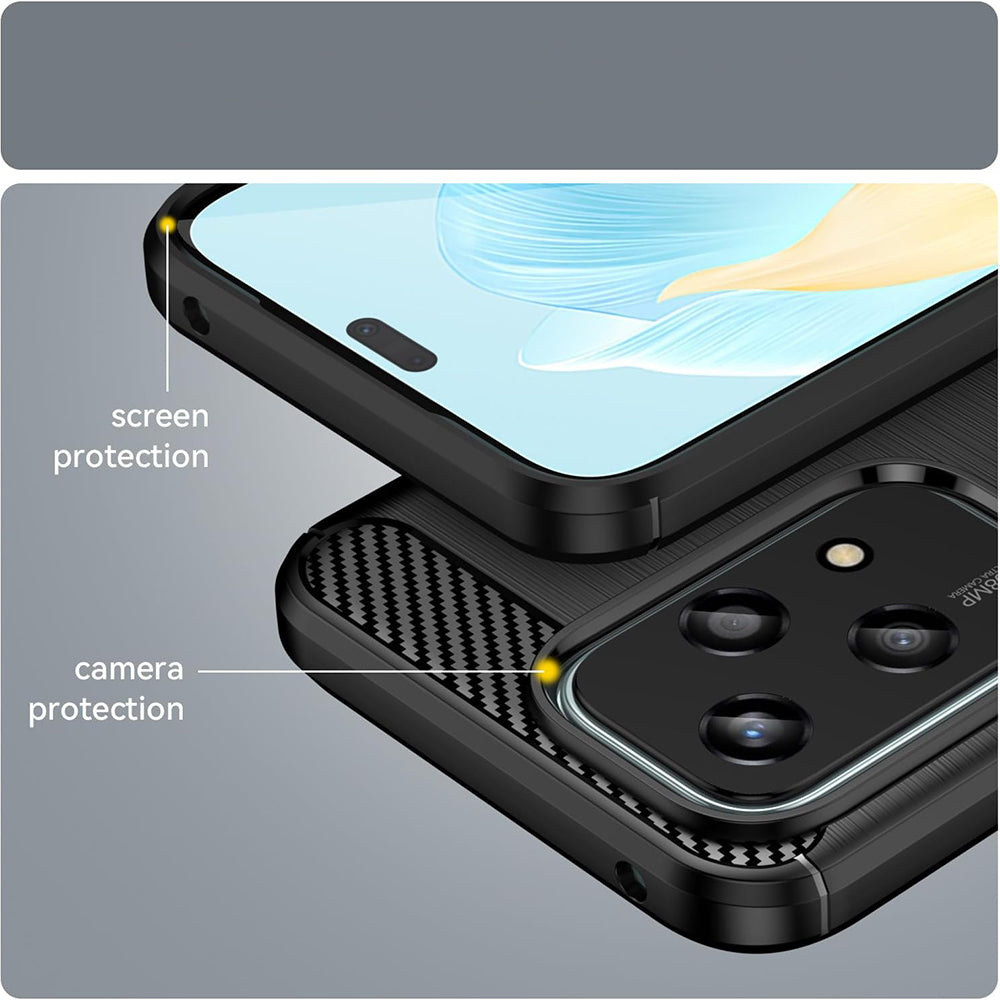 Maska za Honor 200 Lite, Techsuit, Karbon, Crna