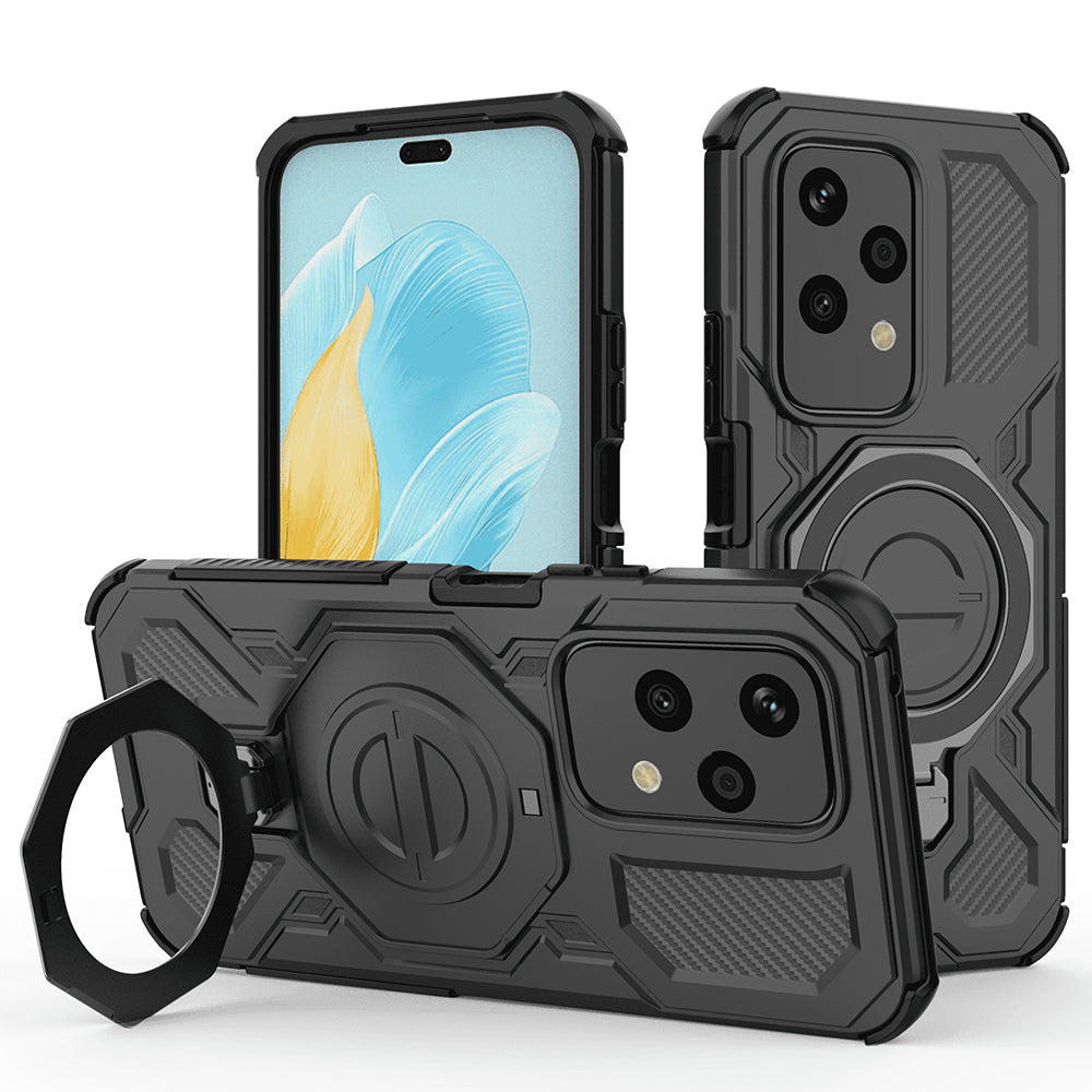 Maska za Honor 200 Lite, Techsuit, Carbon Shield Pro, Crna