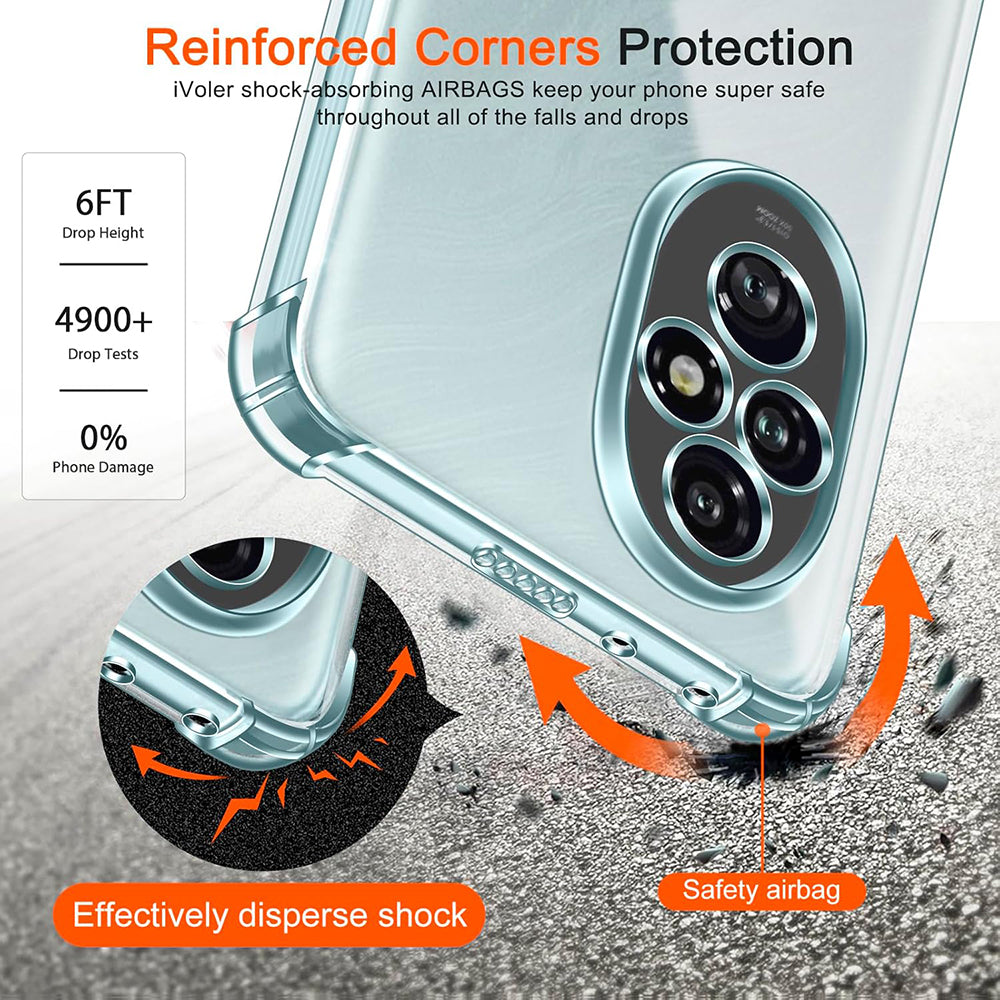 Maska za Honor 200, Techsuit, Shockproof Clear, Prozirna