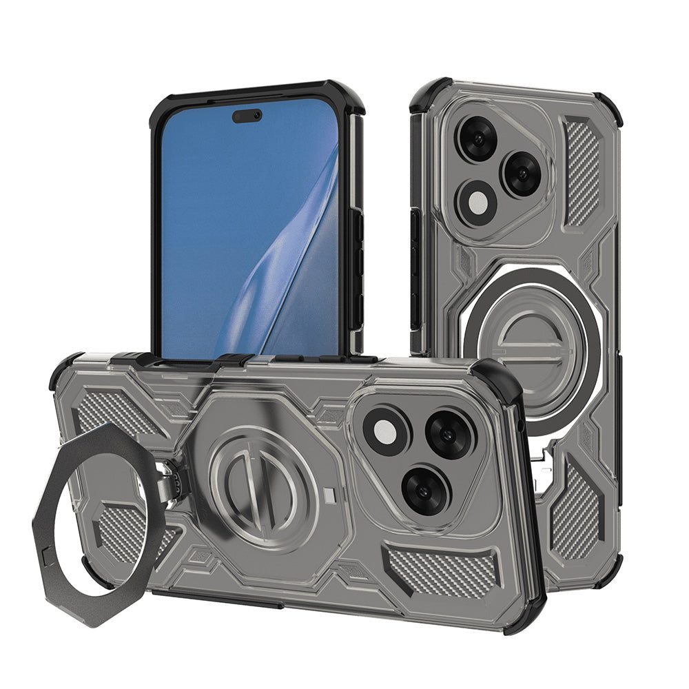 Maska za Honor 400 Lite, Techsuit, Carbon Shield Pro, Dimljena