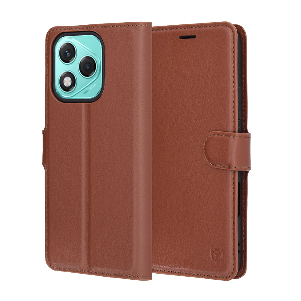 Futrola za Honor 400 Lite, Techsuit, Kožna Folio, Smeđa