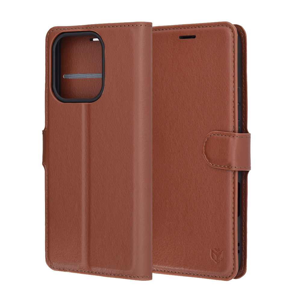 Futrola za Honor 400 Lite, Techsuit, Kožna Folio, Smeđa