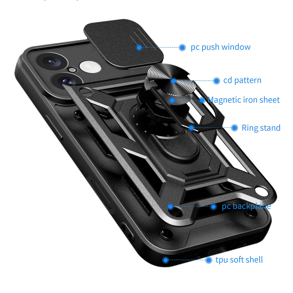 Maska za Honor 400 Pro, Techsuit, CamShield, Plava
