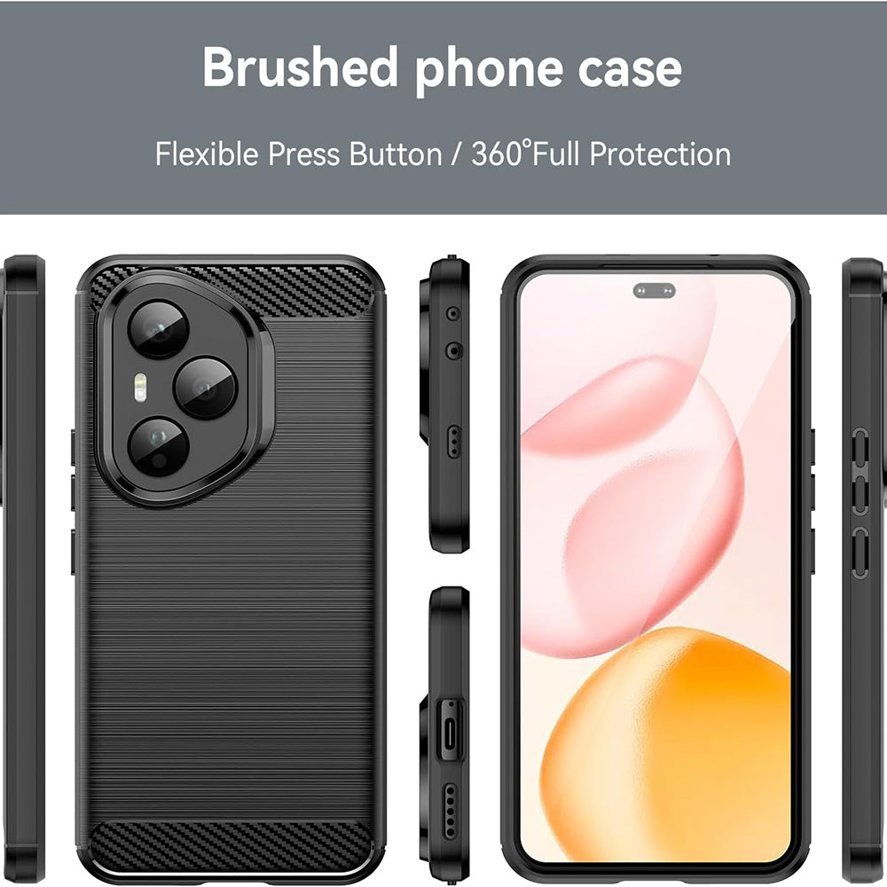 Maska za Honor 400 Pro, Techsuit, Karbon, Crna