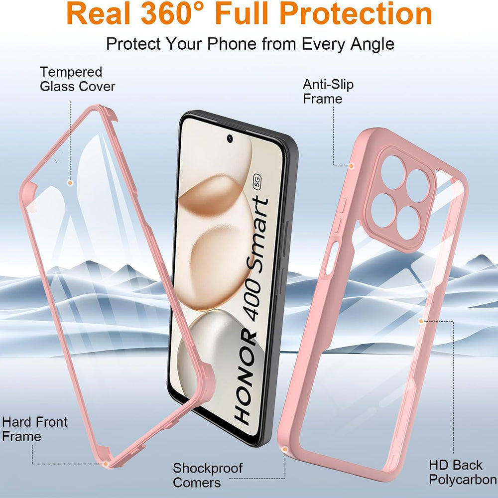 Futrola za Honor 400 Smart 4G / X7d 4G / 400 Smart 5G, Techsuit, ColorVerse 360, Roza