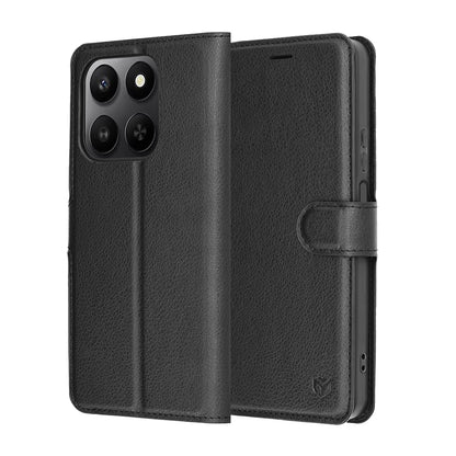 Futrola za Honor 400 Smart 4G / X7d 4G / 400 Smart 5G, Techsuit, Kožna Folio, Crna