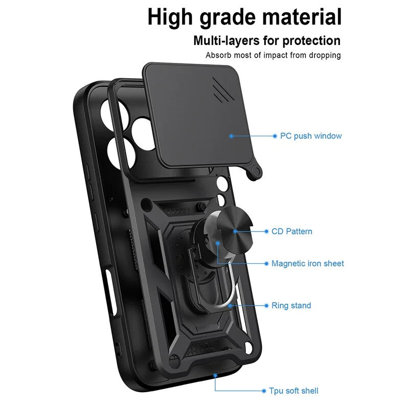 Maska za Honor 600 Lite, OEM, CamShield, Crna