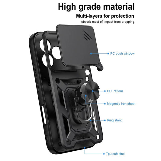 Maska za Honor 600 Lite, OEM, CamShield, Crna