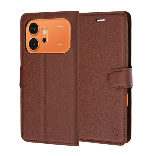 Futrola za Honor 600 Pro / 600, Techsuit, Kožna Folio, Smeđa