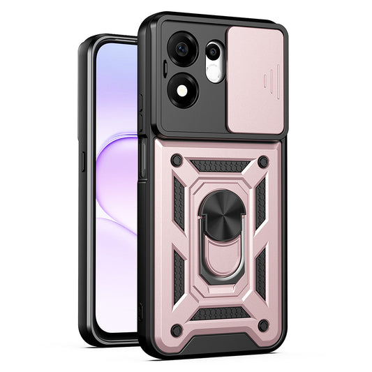 Maska za Honor 600 Smart, Techsuit, CamShield, Ružičasto zlatna